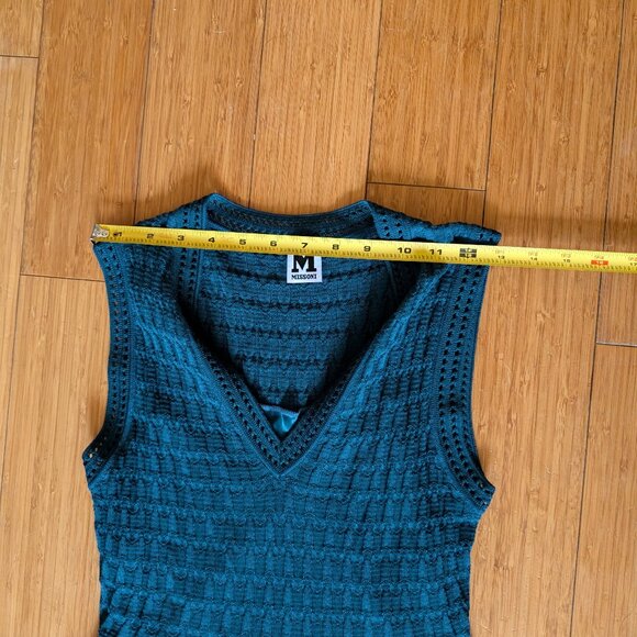 Missoni teal sleeveless knit dress - Picture 6 of 9